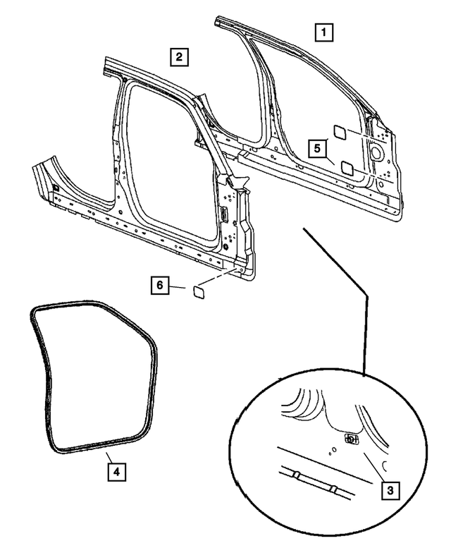 5065785AB - Body Sheet Metal Except Doors: Tape for Chrysler: 300 | Dodge: Challenger, Charger, Magnum Image