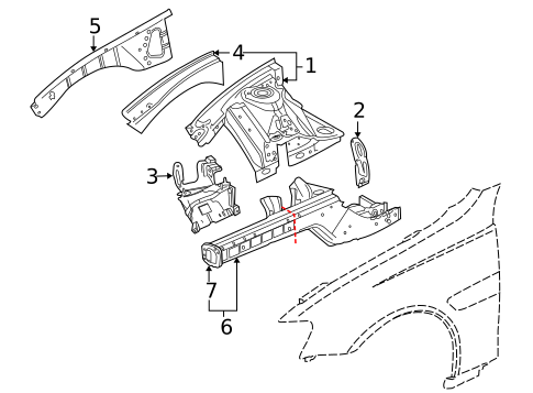 Structural Components & Rails for 2008 Pontiac G8 #0