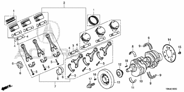 Crankshaft - Piston for 2017 Acura NSX #0