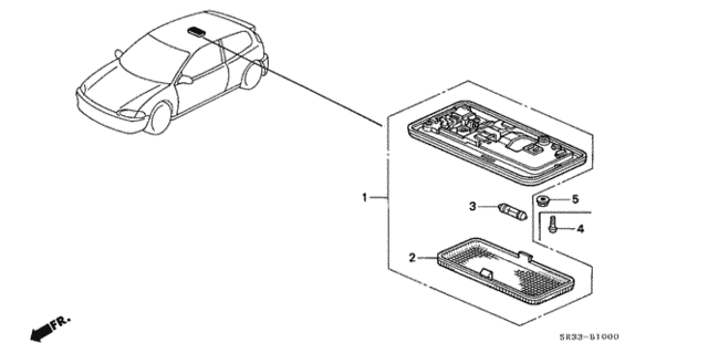 Interior Light for 1995 Honda Civic #0
