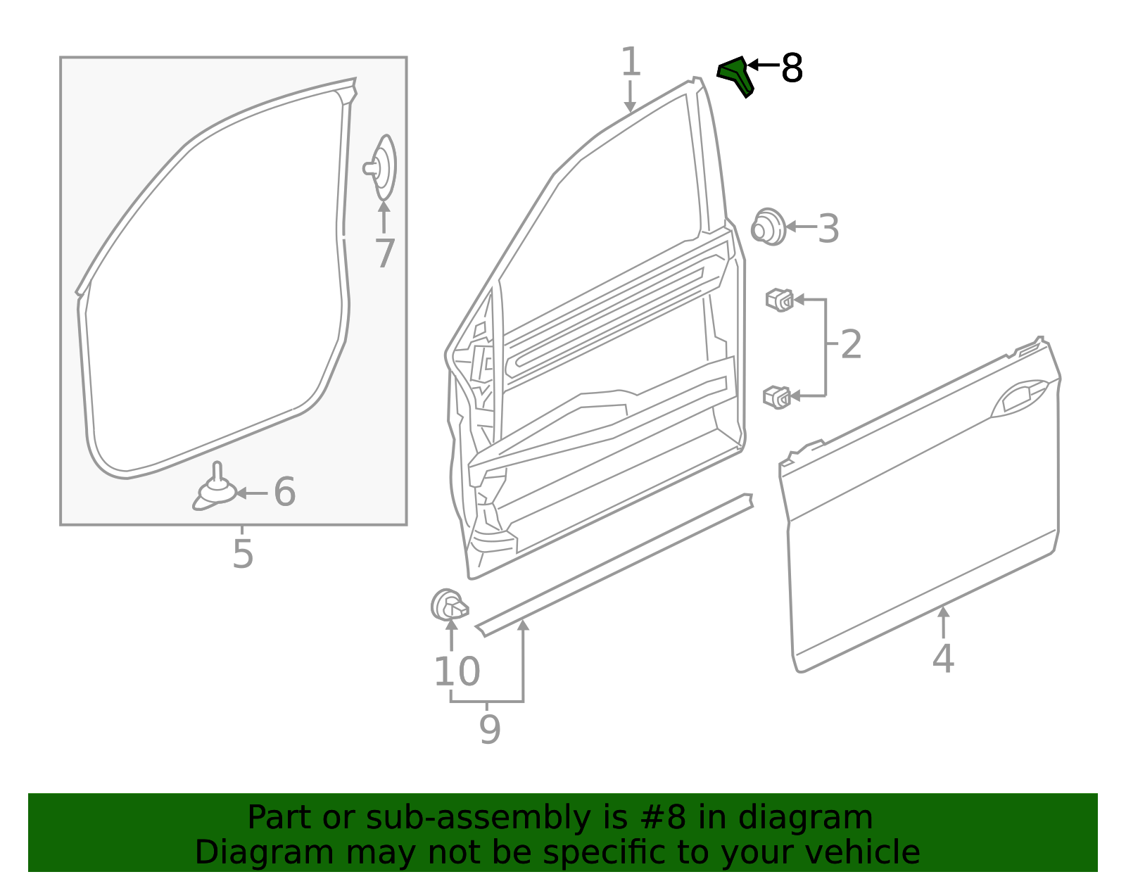 2013-2017 Honda Accord Door Opening Trim 72496-T2A-A01 | Honda