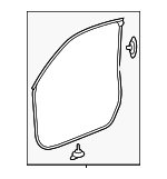 2013-2017 Honda Accord - Weatherstrip R Front Door