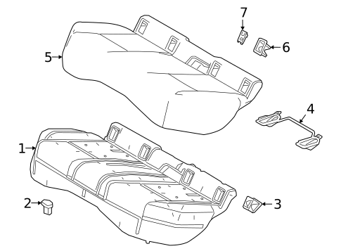 Rear Seat Components for 2019 Lexus UX200 #1