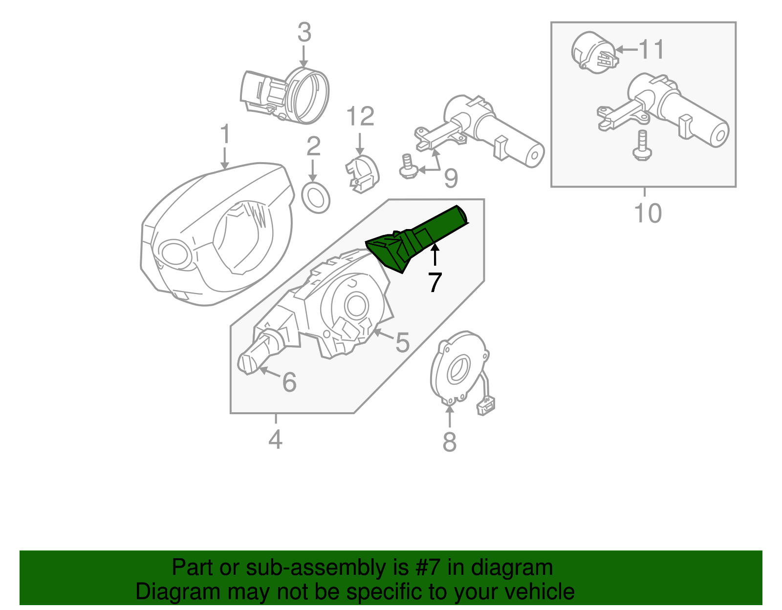 フジ 2007-2019 Nissan Frontier Wiper Switch 25260-ZP53E | Parts