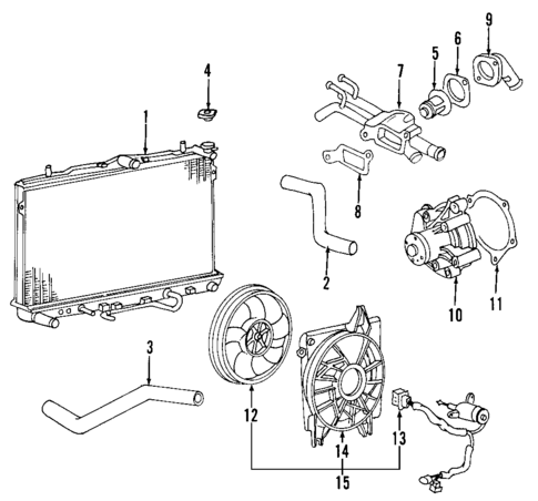 Radiator & Components for 2008 Kia Optima #1