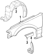 60211SH4A00ZZ - Body: Fender for Honda: Civic Image