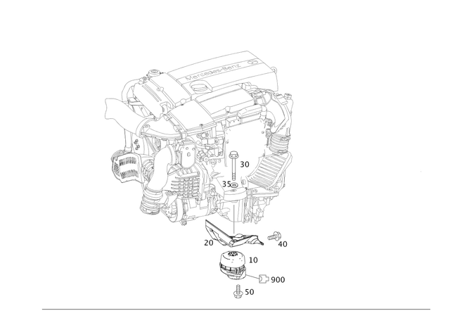 39900803 - Engine Suspension: Screw W Washer Assembly for Mercedes-Benz Image image