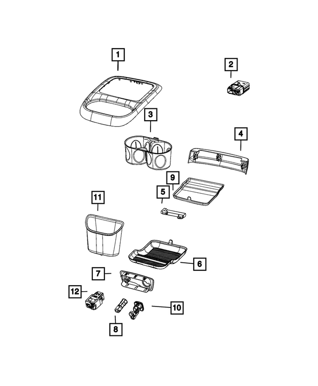 68711361AA - Interior Trim: Floor Console Bezel for Mopar Image image
