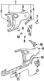 63915SS0300ZZ - : Fuel Pocket for Honda: Prelude Image