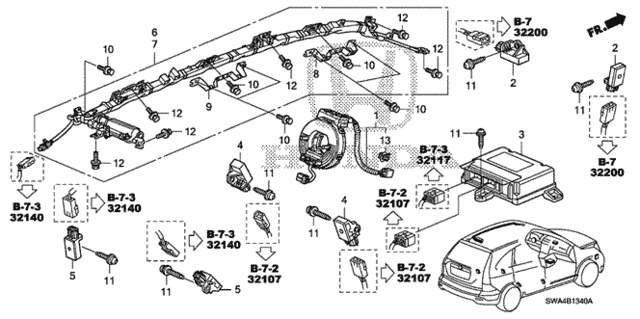 SRS Unit for 2008 Honda CR-V #0