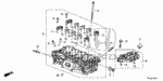 11105RNAA00 - Engine: BOLT, SEALING (20MM) for Honda Image