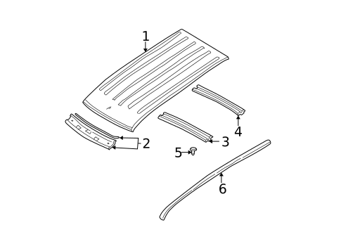 Exterior Trim - Roof for 2006 Jeep Liberty #0