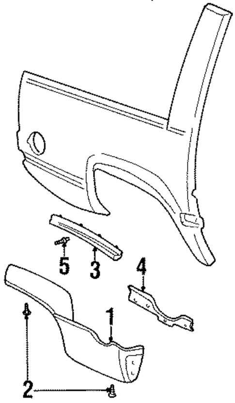 Exterior Trim - Quarter Panel for 1999 Cadillac Escalade #0