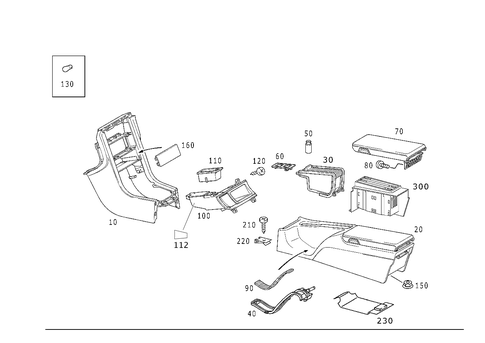 Housing with Tray for 1999 Mercedes-Benz SLK230 #1