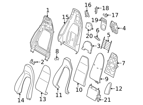 Front Seat Components for 2022 Porsche 718 Cayman #0