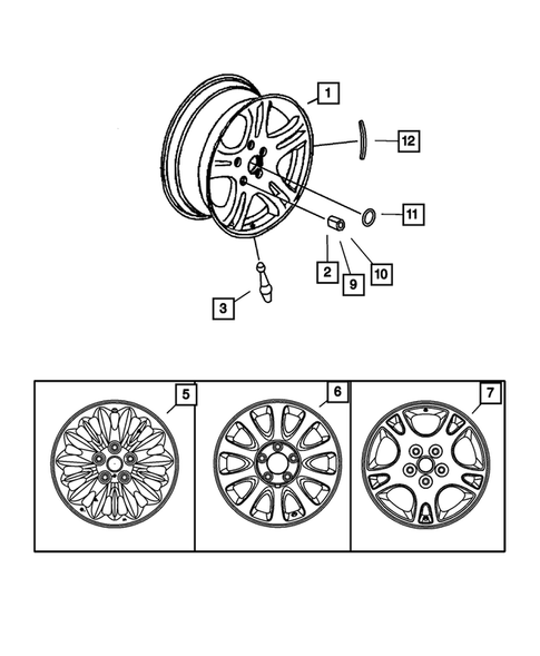 Wheels and Hardware for 2003 Dodge Grand Caravan #0
