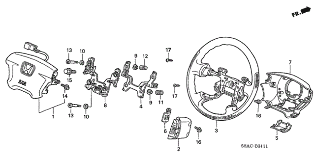 Steering Wheel (SRS) (2) for 2005 Honda Civic #0