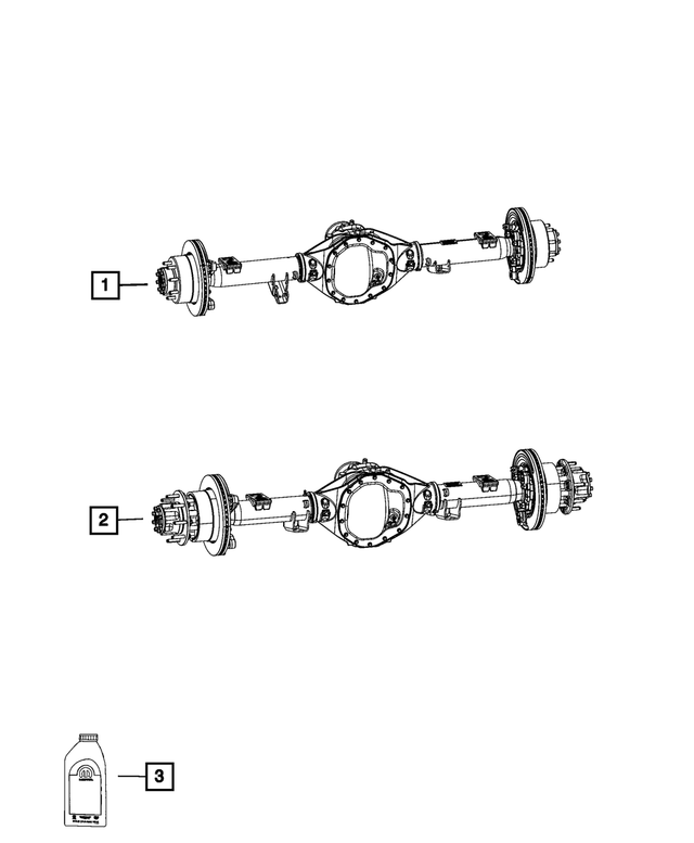 68295852AD - Differential and Drive Line: Rear Complete Axle Assembly for Mopar Image