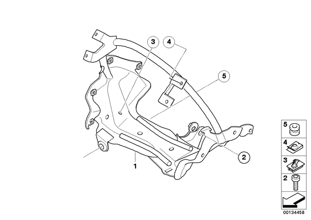 46637678933 - Frame and Mounting Parts: Fairing Bracket -  for BMW-Motorrad Image