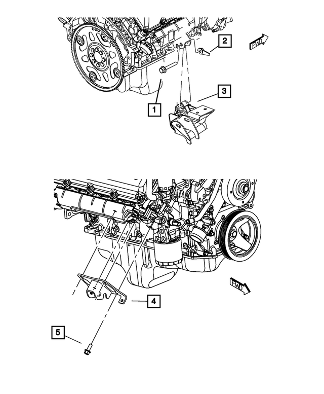 6506649AA - 5.7L Gas; Engine: Hex Nut And Coned Washer, Mounting for Mopar Image