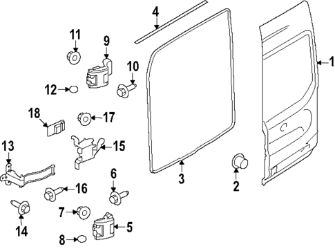 Door & Components for 2025 Ford Transit-250 #0