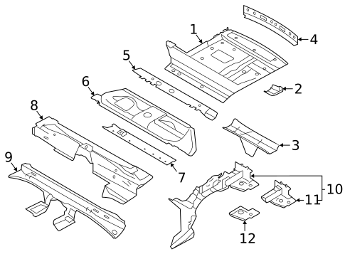 Rear Floor & Rails for 2019 Porsche Cayenne #0