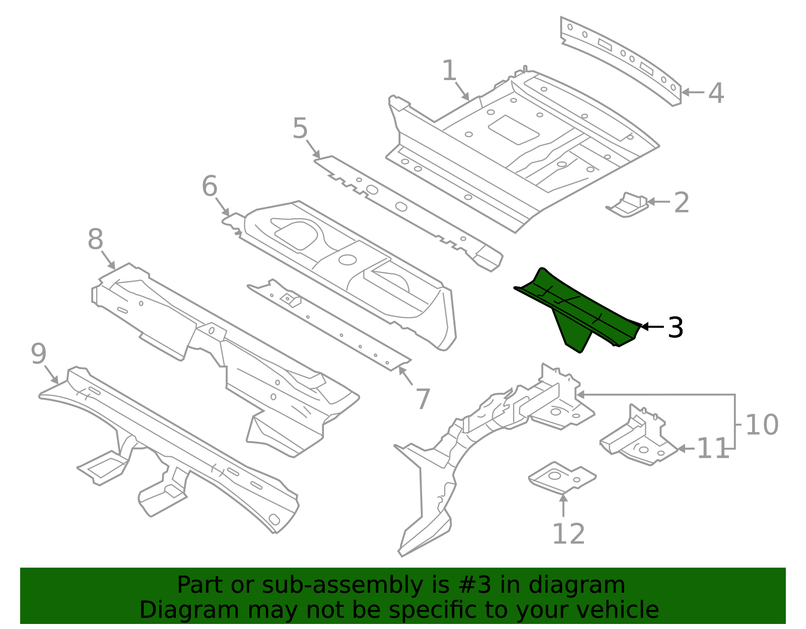 Lower Cross-Member - Porsche (9Y0-803-531-Y-GRV)
