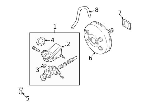 Master Cylinder - Components On Dash Panel for 2011 Kia Soul #0