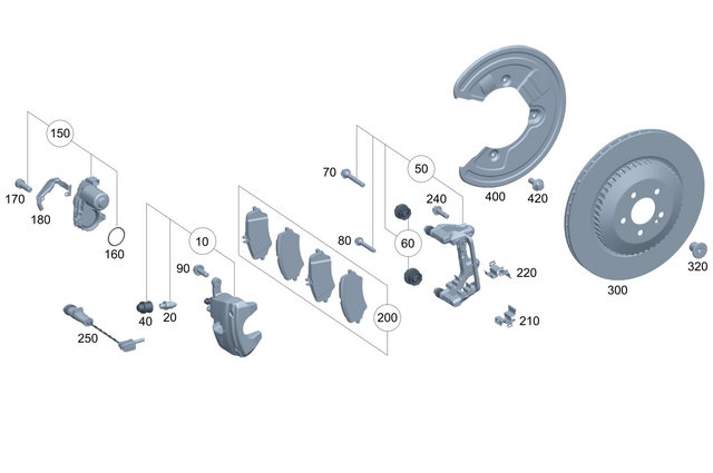 2974239700 - Brake System: Piston Housing for Mercedes-Benz: EQE 350, EQE 350 SUV, EQE 350+, EQE 350+ SUV, EQE 500, EQE 500 SUV, EQE AMG, EQS 450, EQS 450+, EQS 580, G580 Image image