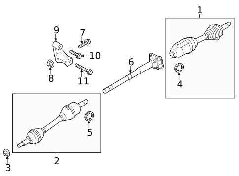 CV Components for 2012 Ford Taurus #0