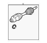 CA5Z3B436A - Front Drive Axle: Cv Axle Assembly for Ford: Flex, Taurus, Taurus X | Lincoln: MKS | Mercury: Sable Image