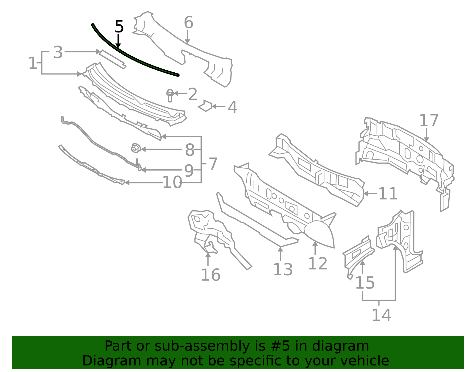 2008-2015 Nissan Seal Strip 66830-JM00B | OEM Parts Online