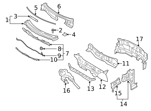 Cowl for 2015 Nissan Rogue Select #0