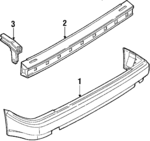 155807417DGRU - Body: Bumper Cover for Volkswagen: Cabriolet Image