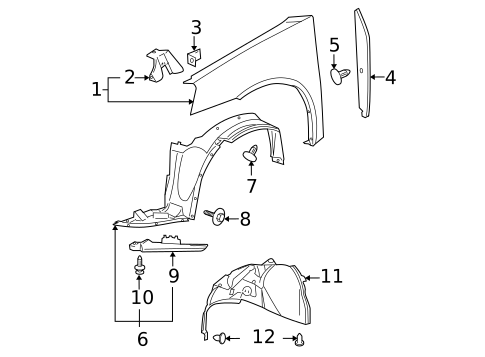 Fender & Components for 2006 Pontiac G6 #0