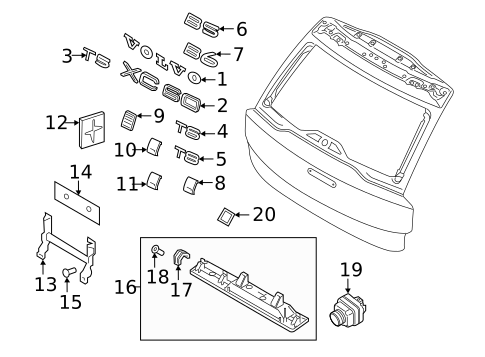 Exterior Trim - Lift Gate for 2017 Volvo V90 Cross Country #3