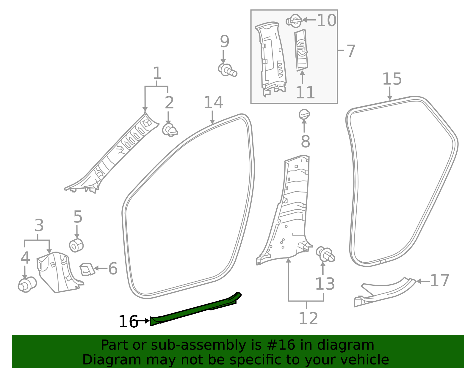 2016-2018 Toyota Door Sill Plate 67913-12330-C0 | Toyota Parts Center