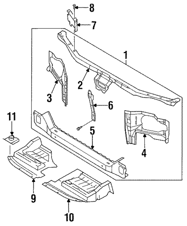 6250040U00 - : Radiator Support for Nissan Image