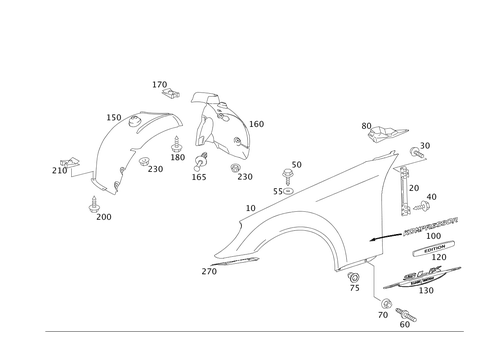 Front Fender for 2008 Mercedes-Benz SLK280 #0