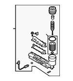 263003C200 - Engine: Oil Filter Housing for Hyundai: Entourage, Veracruz Image