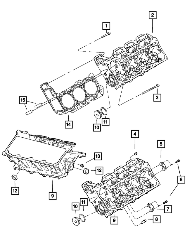 68236143AA - Engine 3.7L Six Cylinder: Cylinder Head for Mopar Image