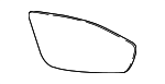 51168050085 - Body: Mirror Glass for BMW Image