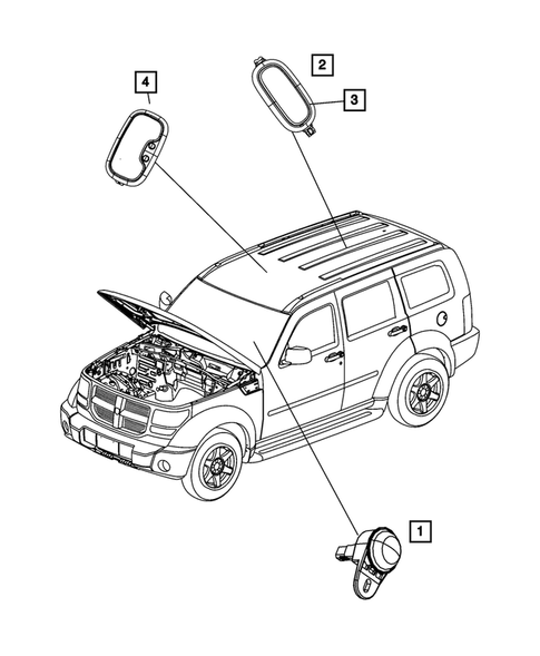 Lamps - Front, Rear and Courtesy for 2007 Dodge Nitro #3