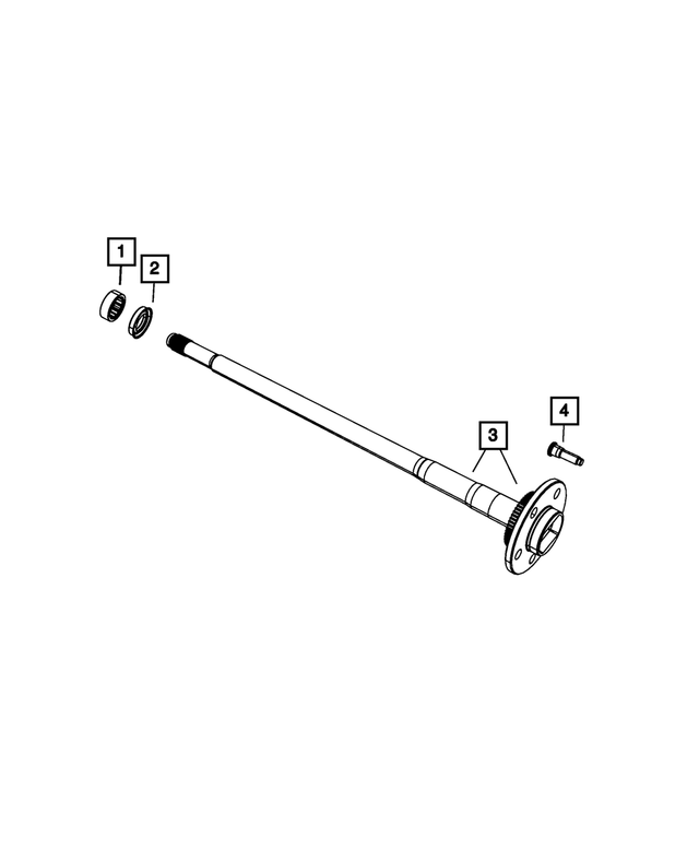 52111370AD - Rear Axle; Corporate 210 MM; Differential and Drive Line: Axle Rear Shaft, Right for Mopar Image