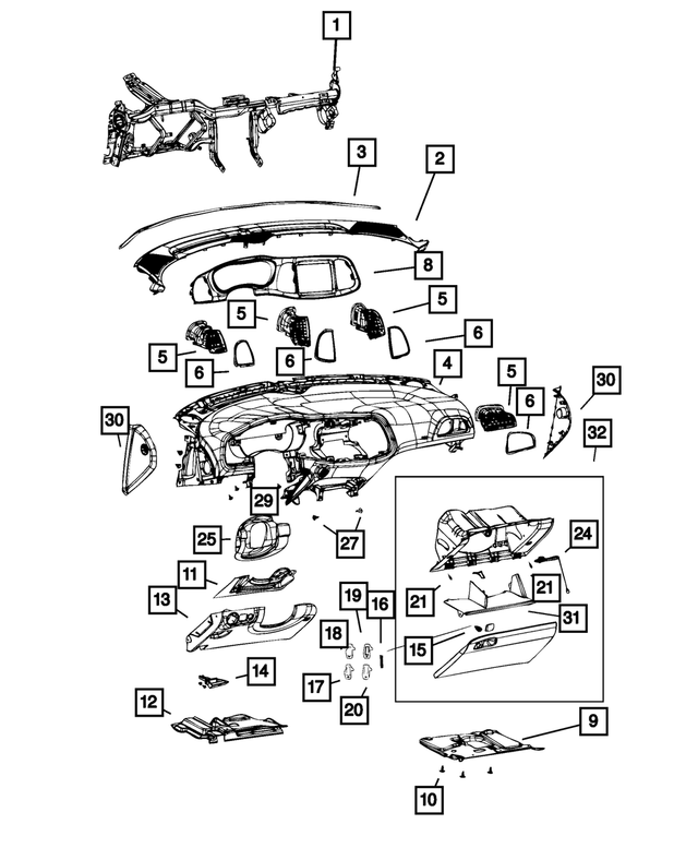 6ZP251X9AA - : Air Conditioning &amp; Heater Outlet, Outboard, Right for Mopar Image