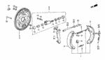 43110SB2043 - Chassis: PLATE, R. RR. BRAKE BACKING for Honda Image