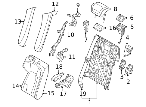 Rear Seat Components for 2024 Audi e-tron GT #0