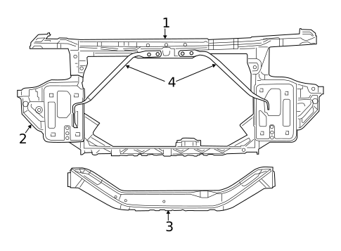 Radiator Support for 2011 Chrysler 200 #0