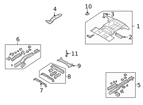 Rear Floor & Rails for 2009 Lincoln MKX #0