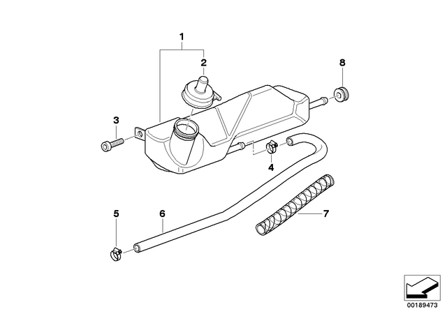 17117653376 - Cooling: Expansion Tank -  for BMW-Motorrad Image